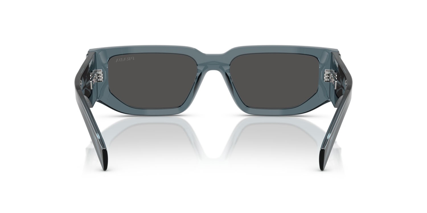 Sunglasses Prada PR 09ZS (17T08Z) color transparent ocean shape rectangle lenses grigio scuro