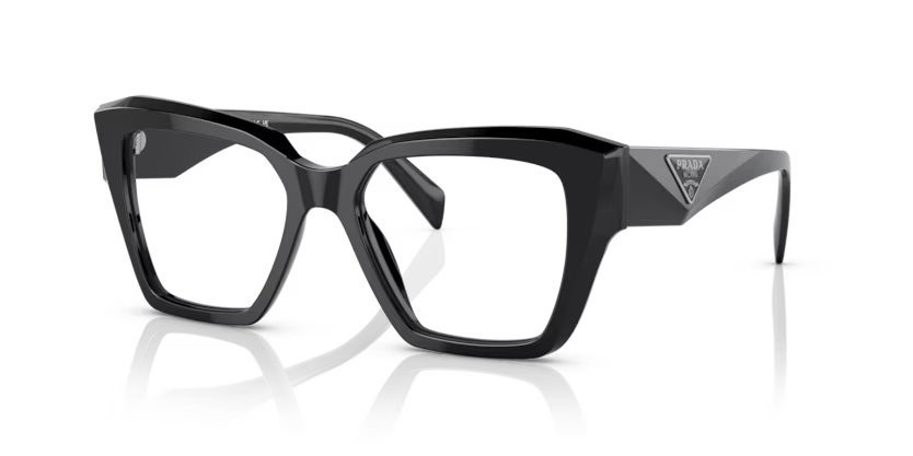 Eyeglasses Prada PR 09ZV (1AB1O1) color nero shape square lenses lente demo
