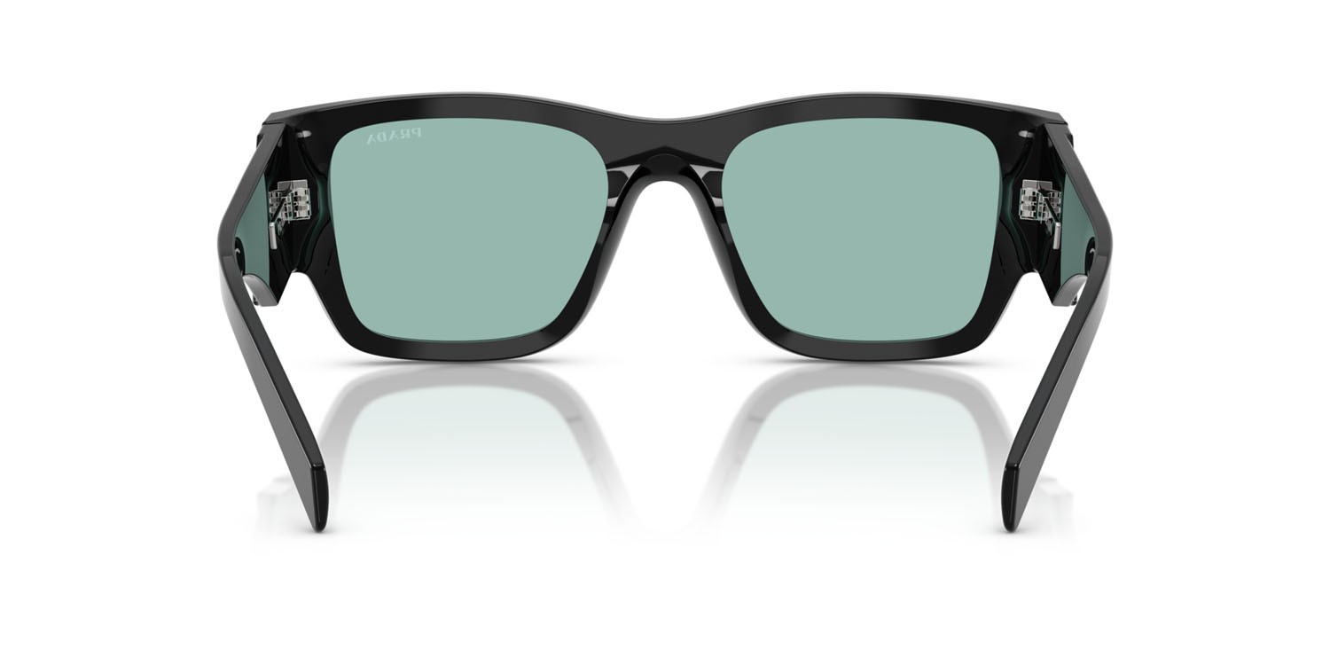 Sunglasses Prada PR 10ZS (16K40K) color nero shape square lenses verde petrolio