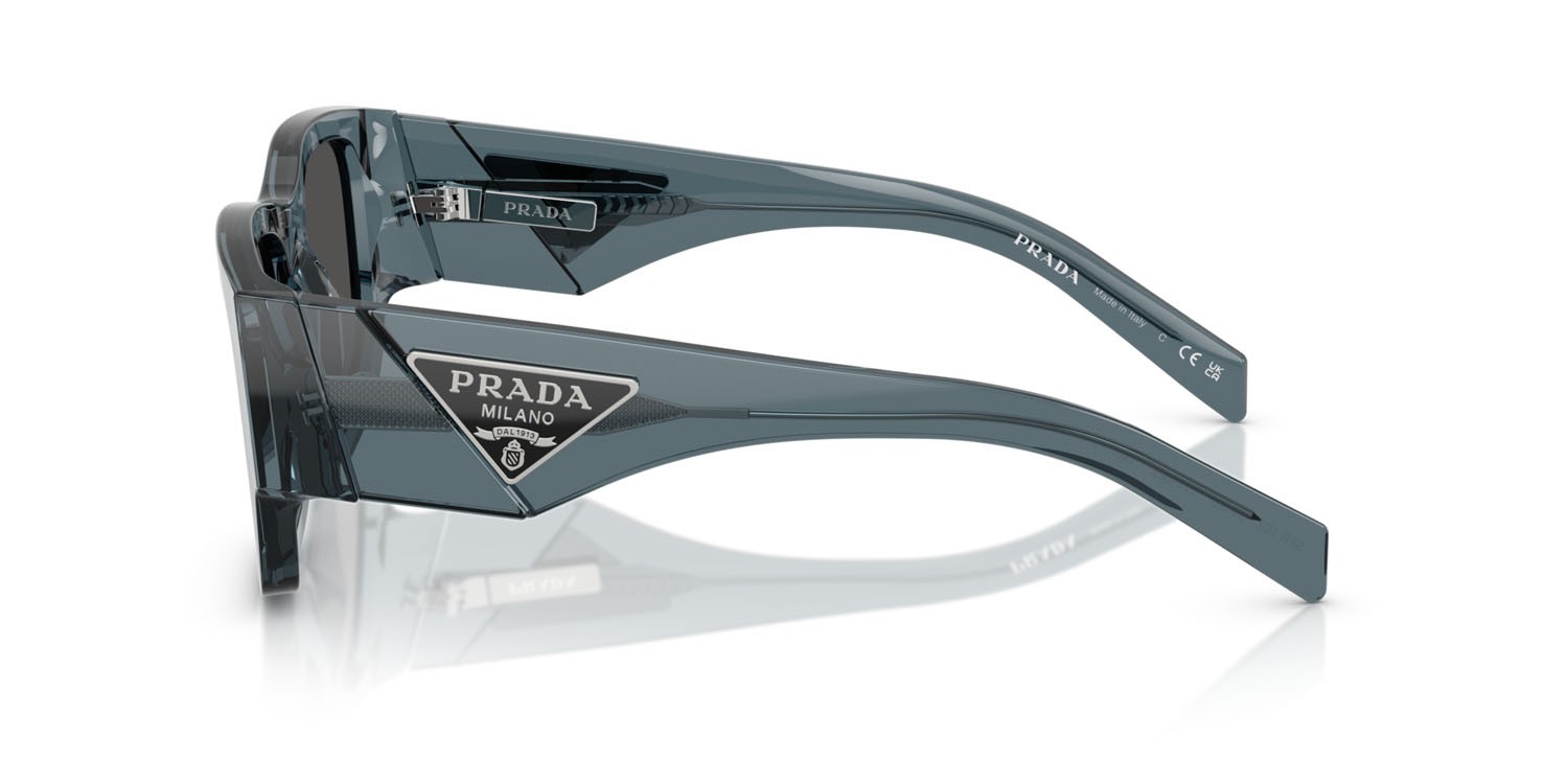 Sunglasses Prada PR 10ZS (17T08Z) color transparent ocean shape square lenses grigio scuro