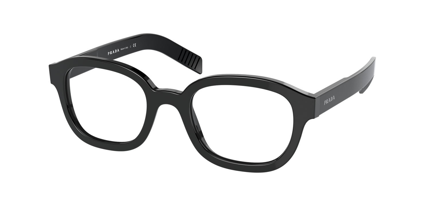 Brillen Prada PR 11WV (1AB1O1) farbe nero form quadratisch gläser lente demo