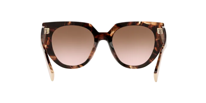 Sunglasses Prada PR 14WS (01R0A6) color caramel tortoise/powder shape cat eye lenses brown gradient