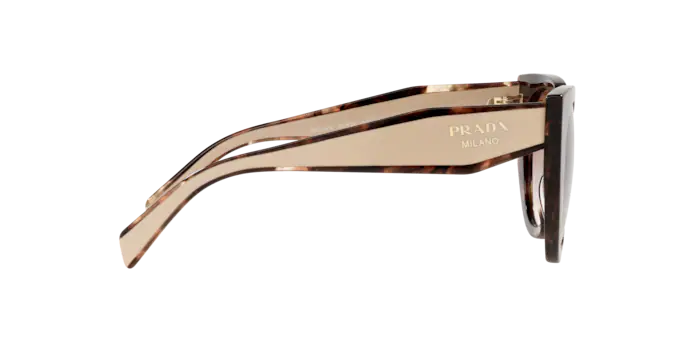 Sunglasses Prada PR 14WS (01R0A6) color caramel tortoise/powder shape cat eye lenses brown gradient