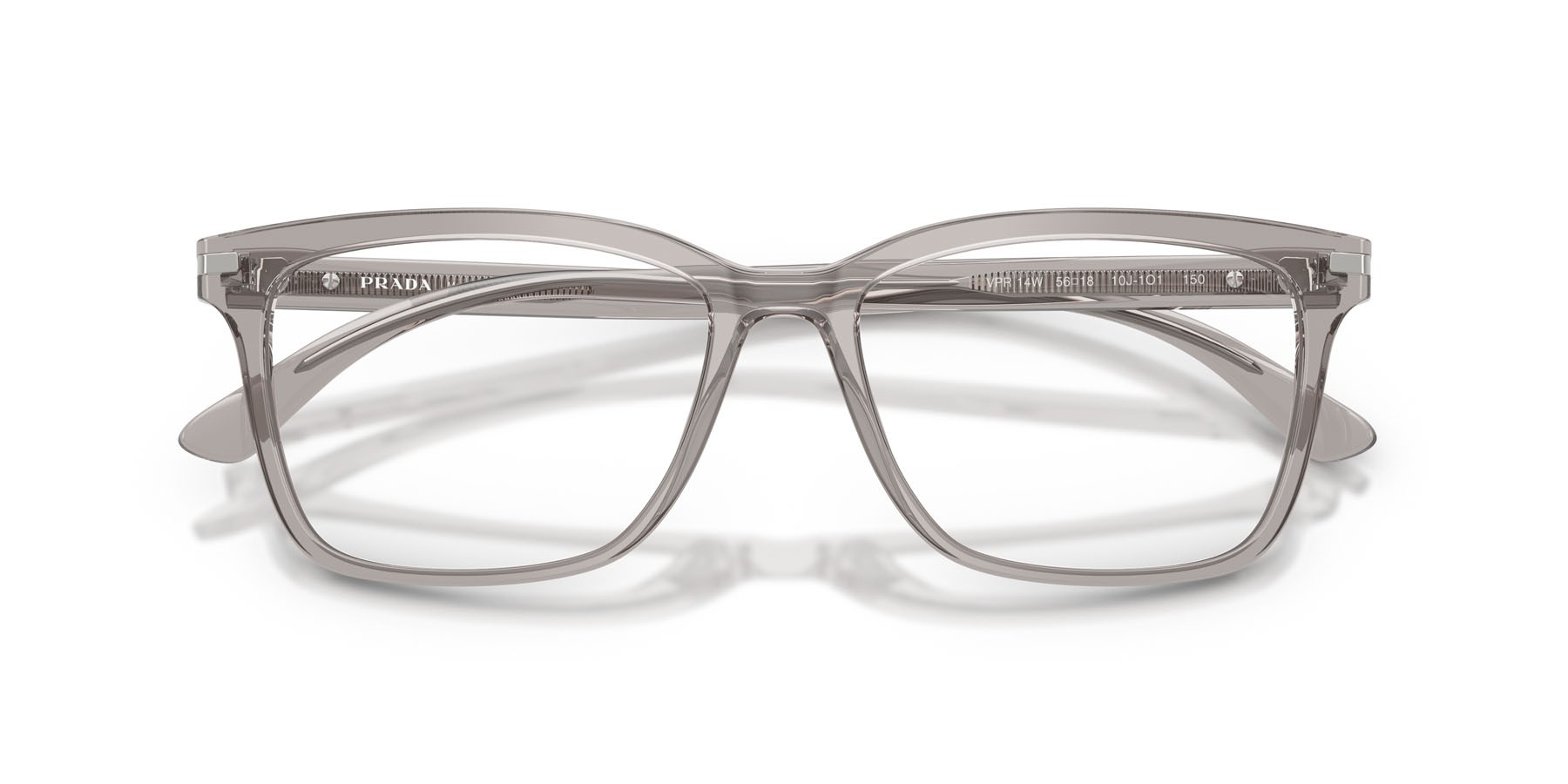 Occhiali da vista Prada PR 14WV (10J1O1) colore hematite forma rettangolare lenti lente demo