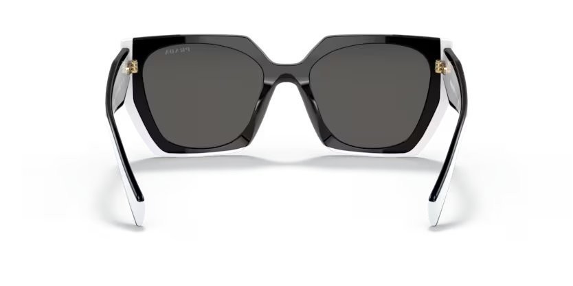 Sunglasses Prada PR 15WS (09Q5S0) color black/talc shape rectangle lenses dark grey