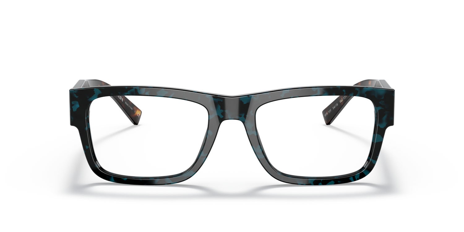 Brillen Prada PR 15YV (06Z1O1) farbe havana foglia di te form rechteckig gläser lente demo