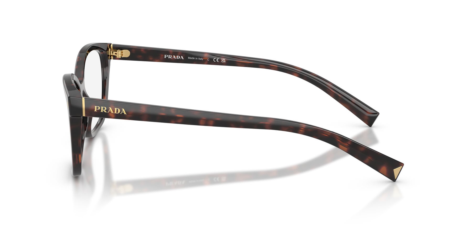 Eyeglasses Prada PR 15ZV (17N1O1) color root tartarugato shape rectangle lenses lente demo