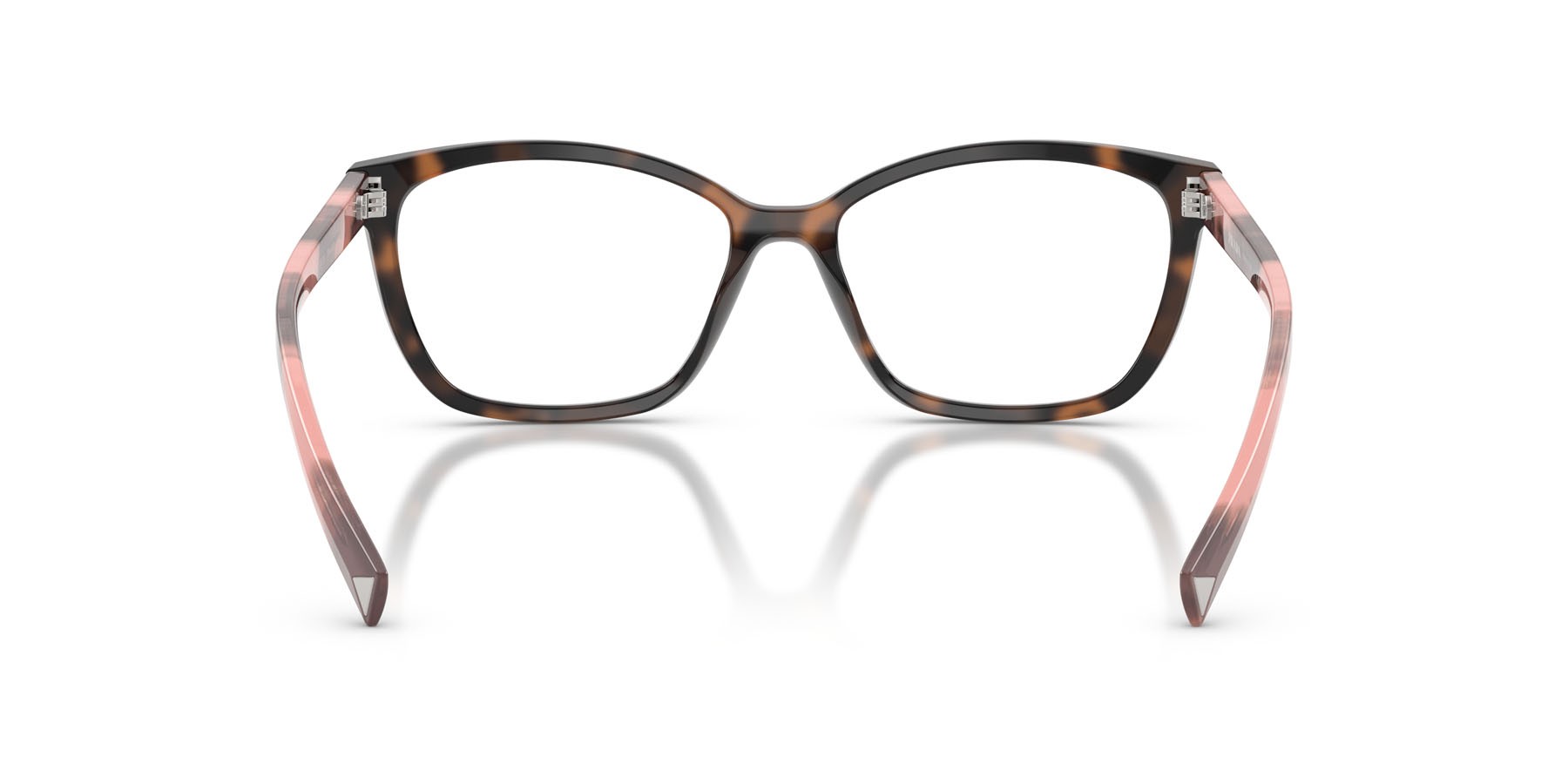 Eyeglasses Prada PR 15ZV (23A1O1) color malva tartarugato shape rectangle lenses lente demo