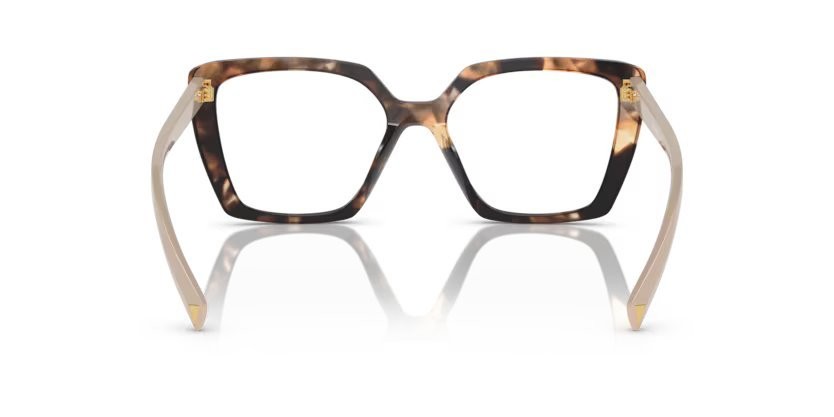 Occhiali da vista Prada PR 16ZV (07R1O1) colore rosa pastello forma quadrato lenti lente demo