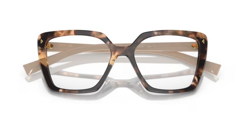 Occhiali da vista Prada PR 16ZV (07R1O1) colore rosa pastello forma quadrato lenti lente demo