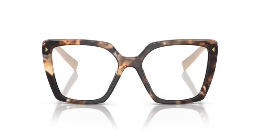Occhiali da vista Prada PR 16ZV (07R1O1) colore rosa pastello forma quadrato lenti lente demo