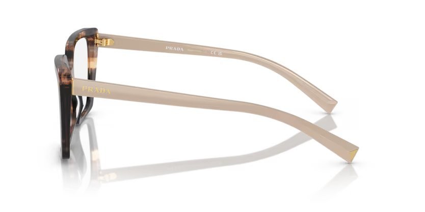 Occhiali da vista Prada PR 16ZV (07R1O1) colore rosa pastello forma quadrato lenti lente demo