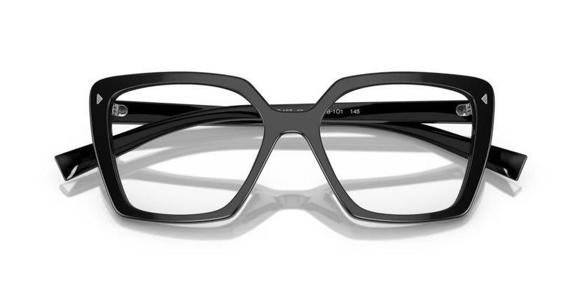 Eyeglasses Prada PR 16ZV (1AB1O1) color nero shape square lenses lente demo