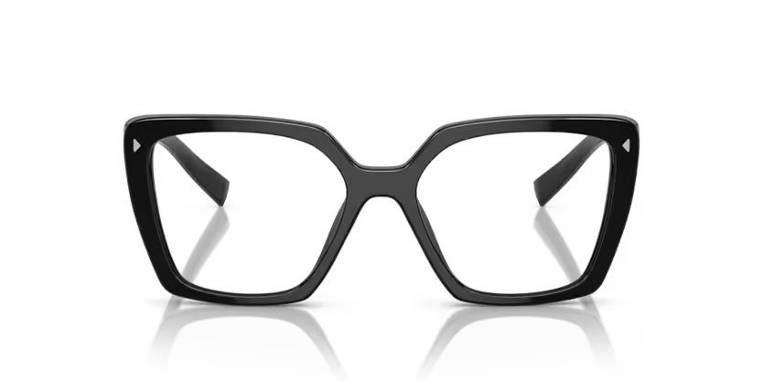 Eyeglasses Prada PR 16ZV (1AB1O1) color nero shape square lenses lente demo