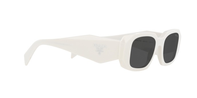 Sunglasses Prada Symbole PR 17WS (1425S0) color talc shape rectangle lenses dark grey
