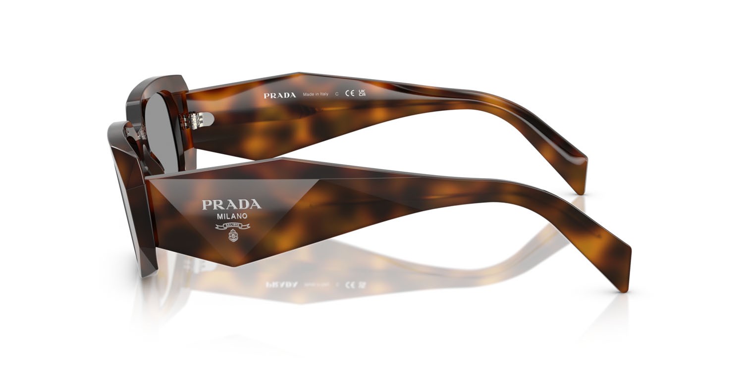 Sunglasses Prada PR 17WS (20D50Q) color juniper tartarugato shape rectangle lenses grigio