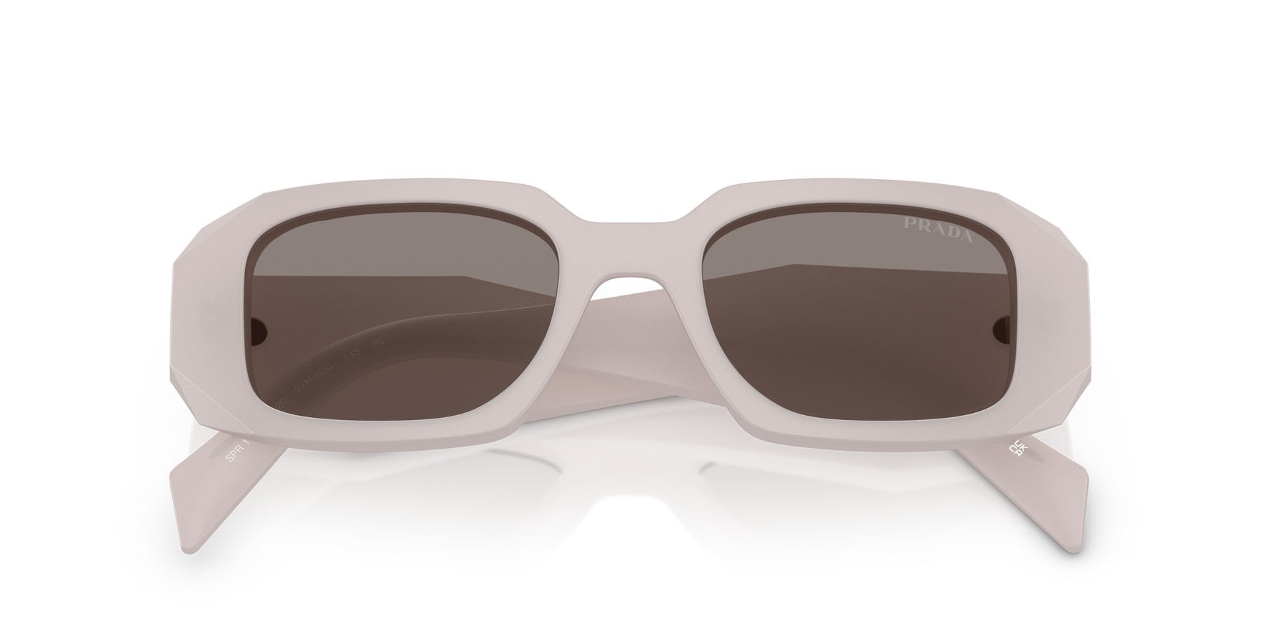 Sunglasses Prada PR 17WS (21H80Q) color tartaruga smerigliata shape rectangle lenses grigio scuro