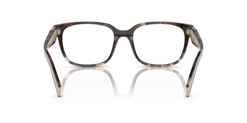 Eyeglasses Prada PR 17ZV (07R1O1) color havana caramello shape rectangle lenses lente demo