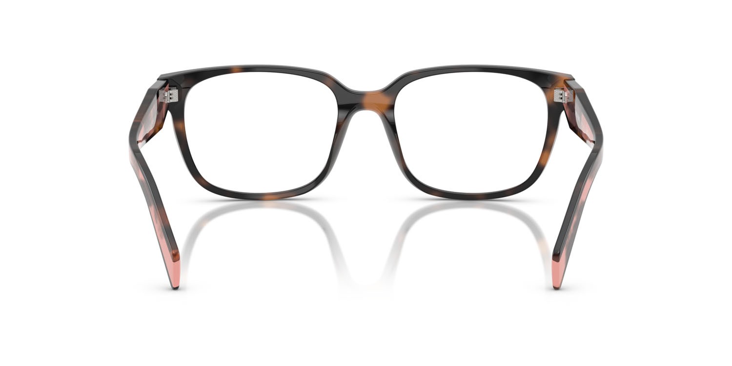Eyeglasses Prada PR 17ZV (23A1O1) color malva tartarugato shape rectangle lenses lente demo