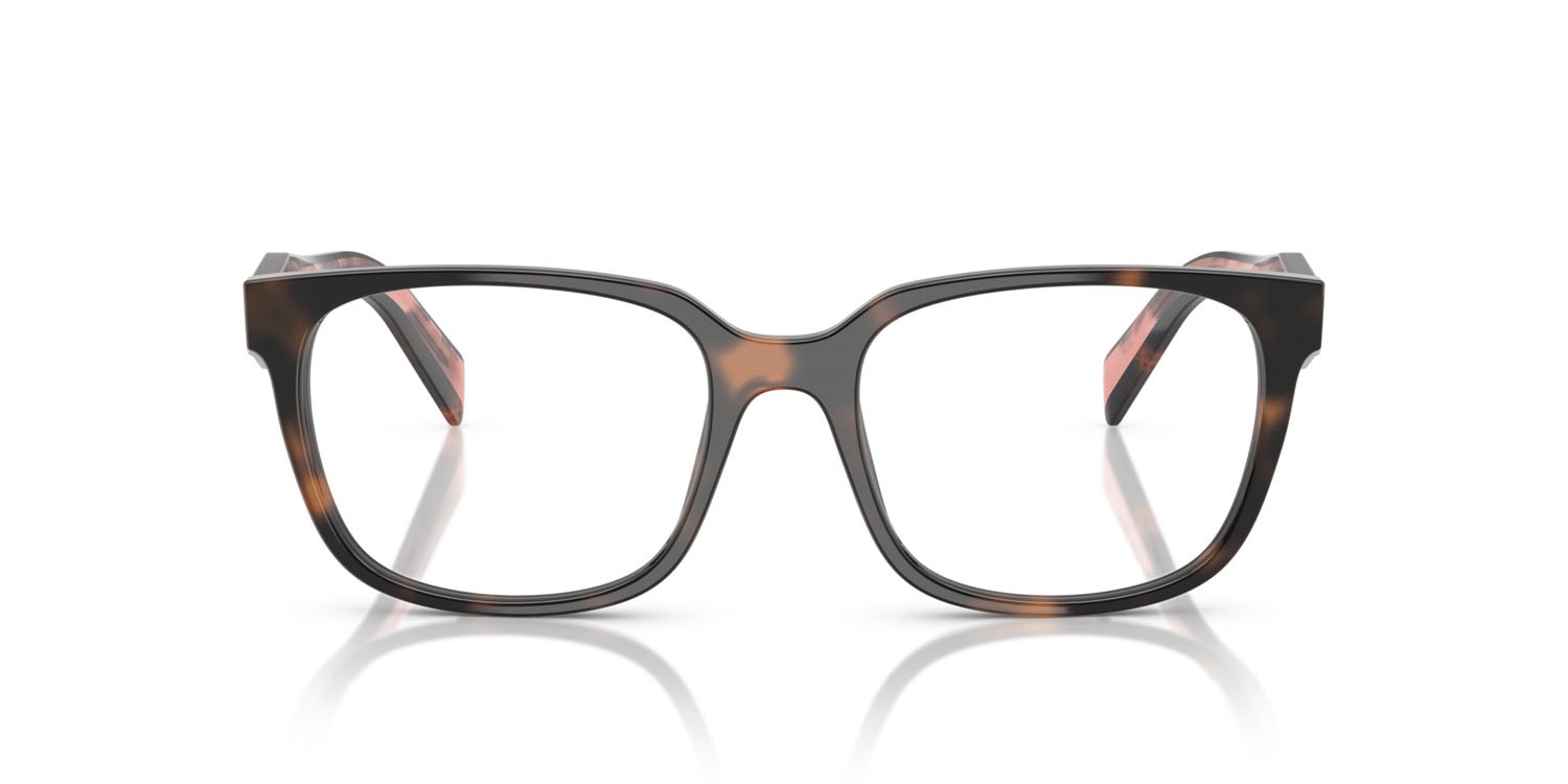 Eyeglasses Prada PR 17ZV (23A1O1) color malva tartarugato shape rectangle lenses lente demo