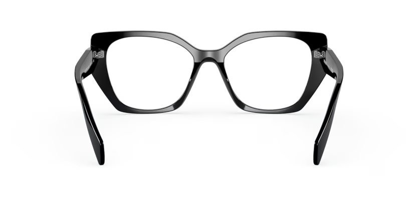Eyeglasses Prada PR 18WV (1AB1O1) color black shape irregular lenses demo lens