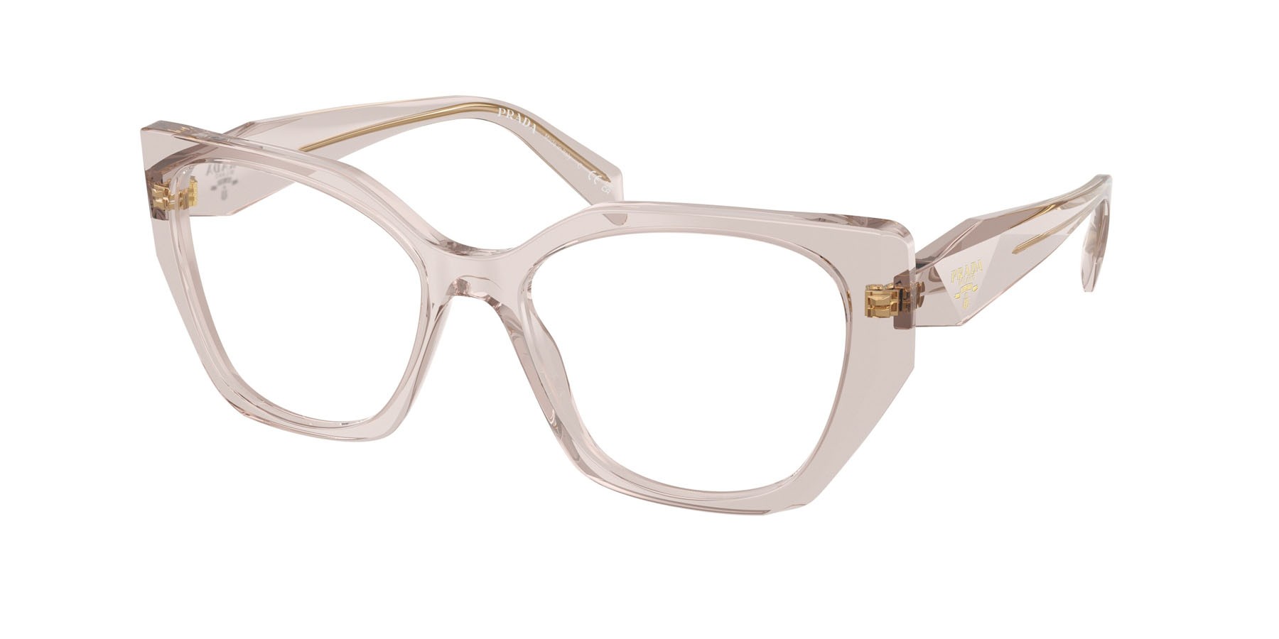 Eyeglasses Prada PR 18WV (29D1O1) color malva freddo shape irregular lenses lente demo