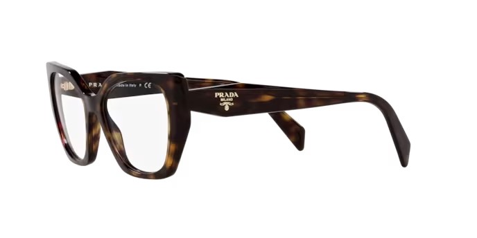 Eyeglasses Prada PR 18WV (2AU1O1) color tortoise shape irregular lenses demo lens