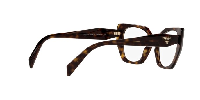 Eyeglasses Prada PR 18WV (2AU1O1) color tortoise shape irregular lenses demo lens