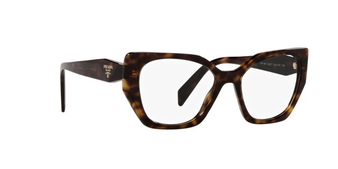 Eyeglasses Prada PR 18WV (2AU1O1) color tortoise shape irregular lenses demo lens