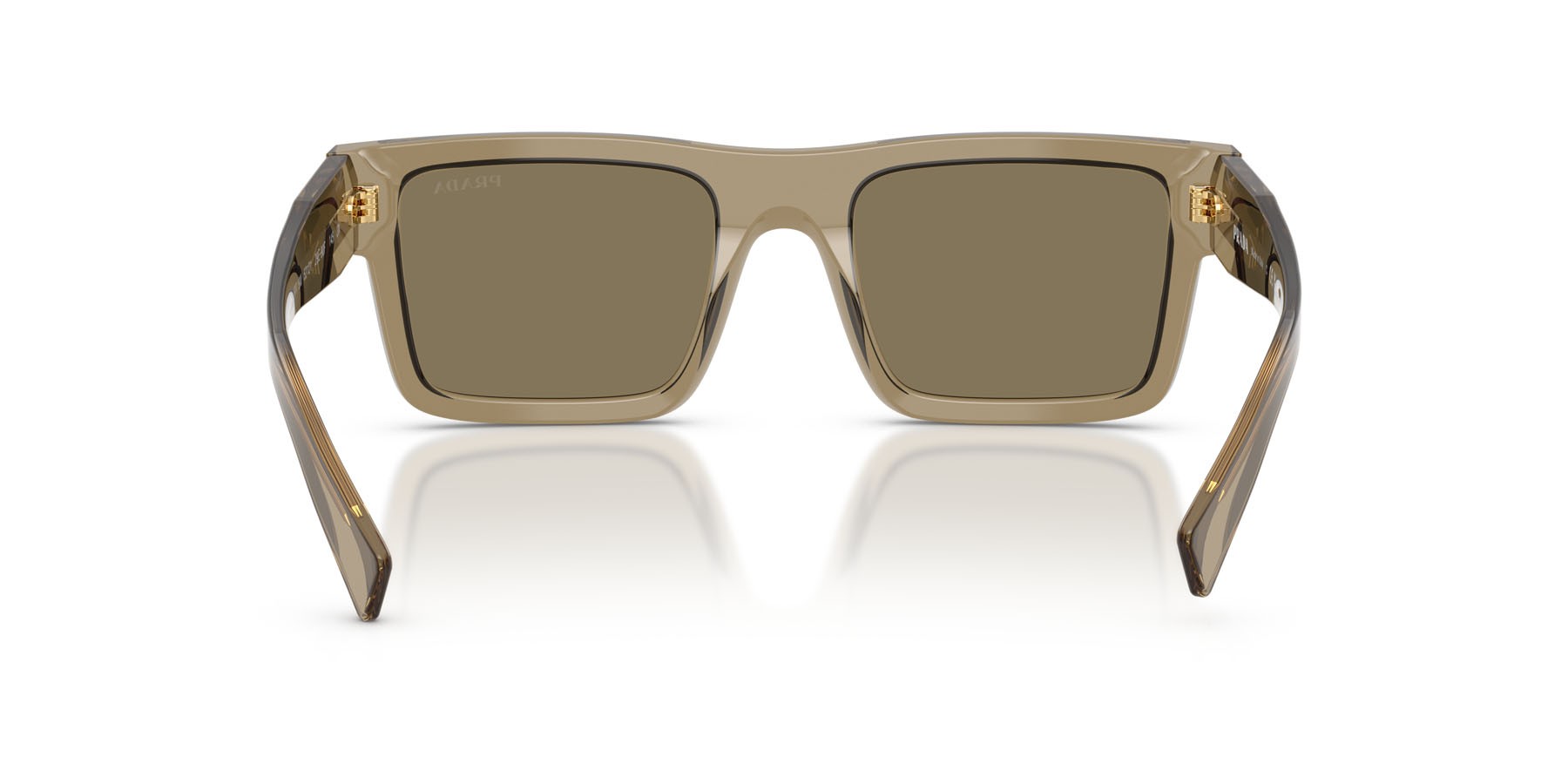 Occhiali da sole Prada PR 19WS (29E90F) colore terra forma rettangolare lenti terra bio