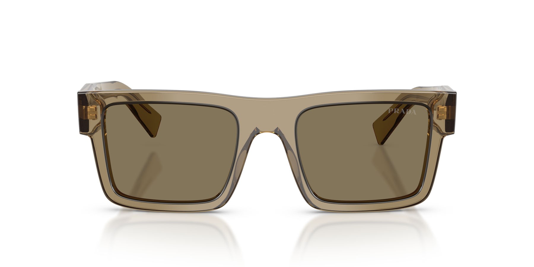 Occhiali da sole Prada PR 19WS (29E90F) colore terra forma rettangolare lenti terra bio