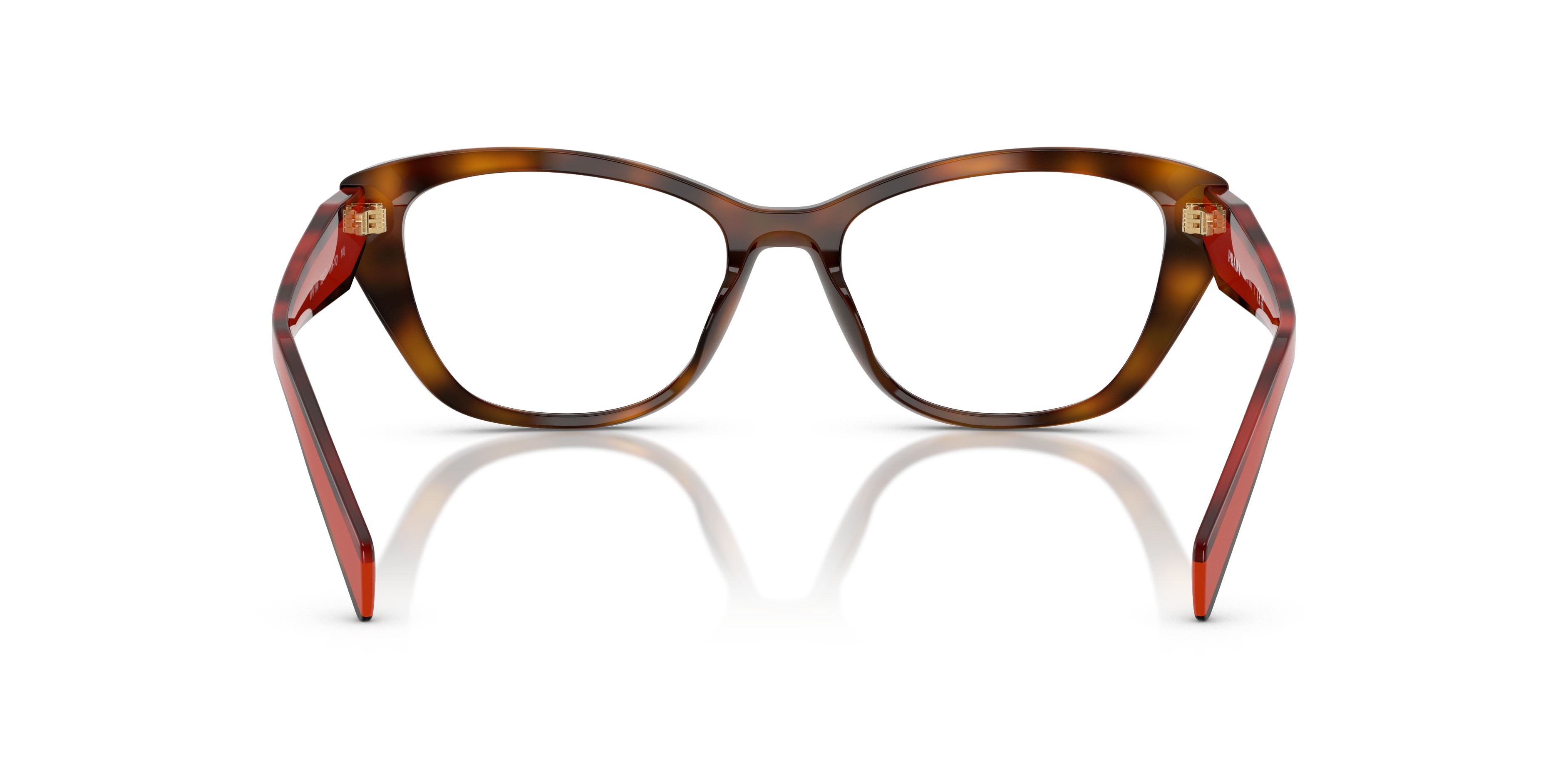 Eyeglasses Prada PR 19WV (01K1O1) color havana juniper shape cat eye lenses lente demo