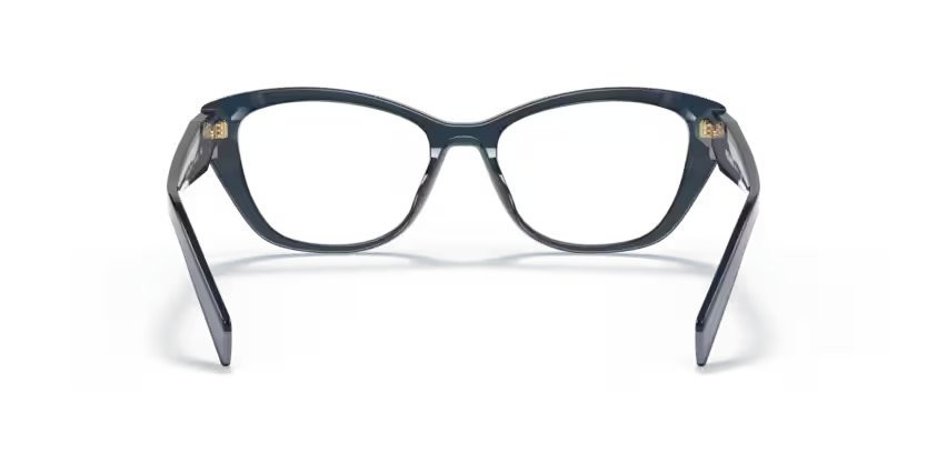 Eyeglasses Prada PR 19WV (07Q1O1) color opal astral shape cat eye lenses demo lens