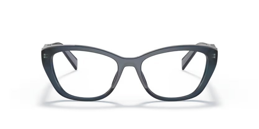 Eyeglasses Prada PR 19WV (07Q1O1) color opal astral shape cat eye lenses demo lens