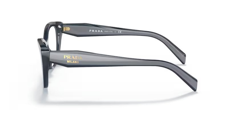 Eyeglasses Prada PR 19WV (07Q1O1) color opal astral shape cat eye lenses demo lens