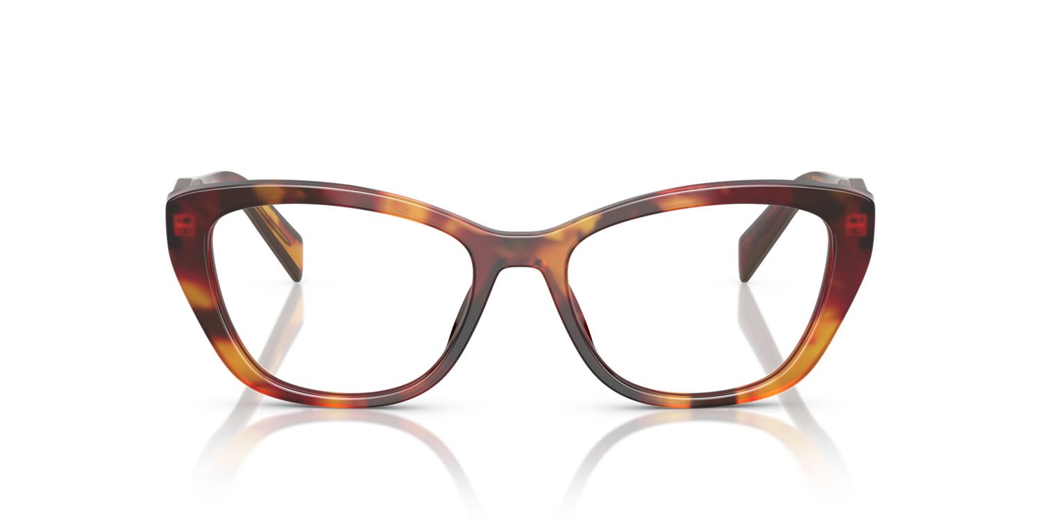 Brillen Prada PR 19WV (22A1O1) farbe turchese poppy form cat-eye gläser lente demo