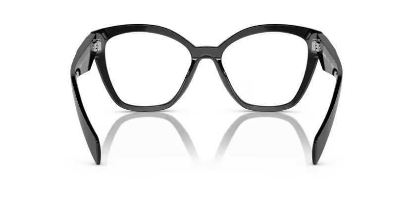 Eyeglasses Prada PR 20ZV (16K1O1) color nero shape irregular lenses lente demo