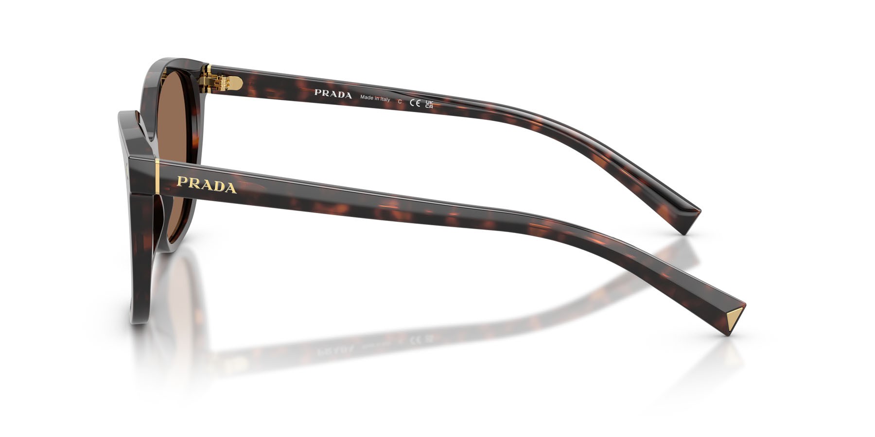 Sunglasses Prada PR 22ZS (17N06B) color tartaruga radica shape square lenses marrone scuro