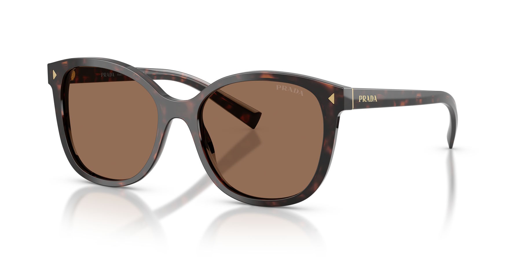Sunglasses Prada PR 22ZS (17N06B) color tartaruga radica shape square lenses marrone scuro
