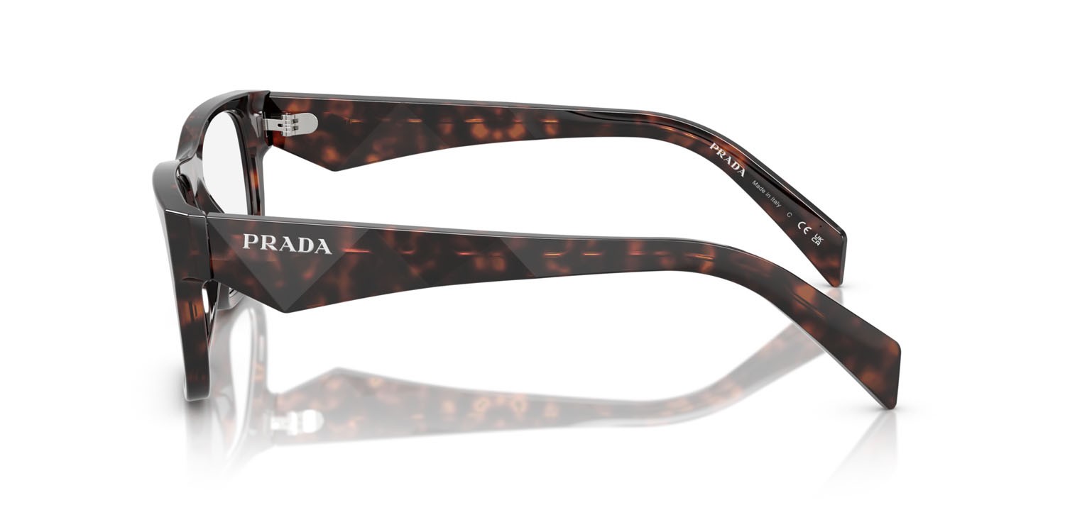 Eyeglasses Prada PR 22ZV (17N1O1) color root tartarugato shape square lenses lente demo
