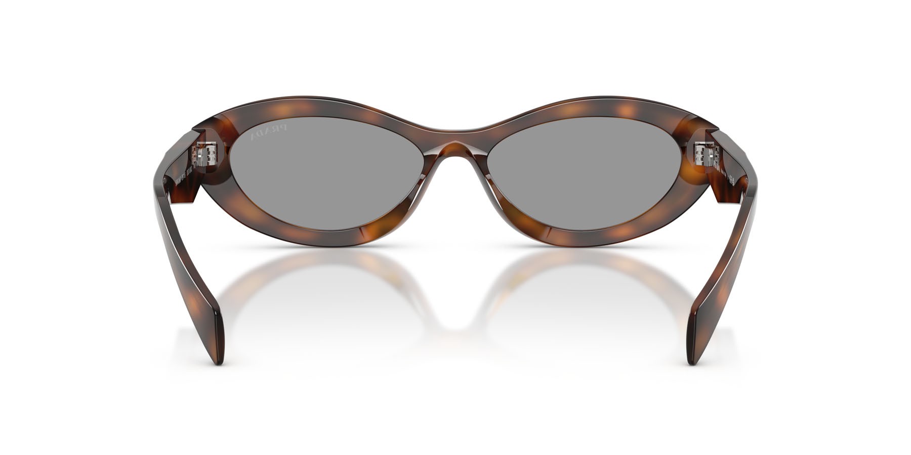Sunglasses Prada PR 26ZS (20D50Q) color juniper tartarugato shape irregular lenses grigio