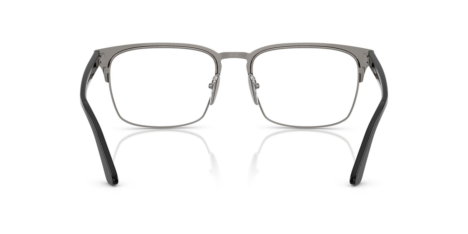 Eyeglasses Prada PR 58ZV (5AV1O1) color gunmetal shape rectangle lenses lente demo