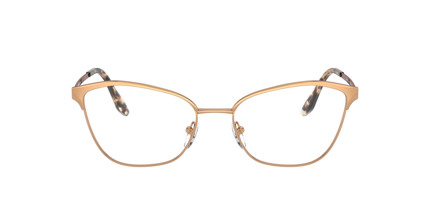 Brillen Prada PR 62XV (SVF1O1) farbe oro rosa form cat-eye gläser lente demo