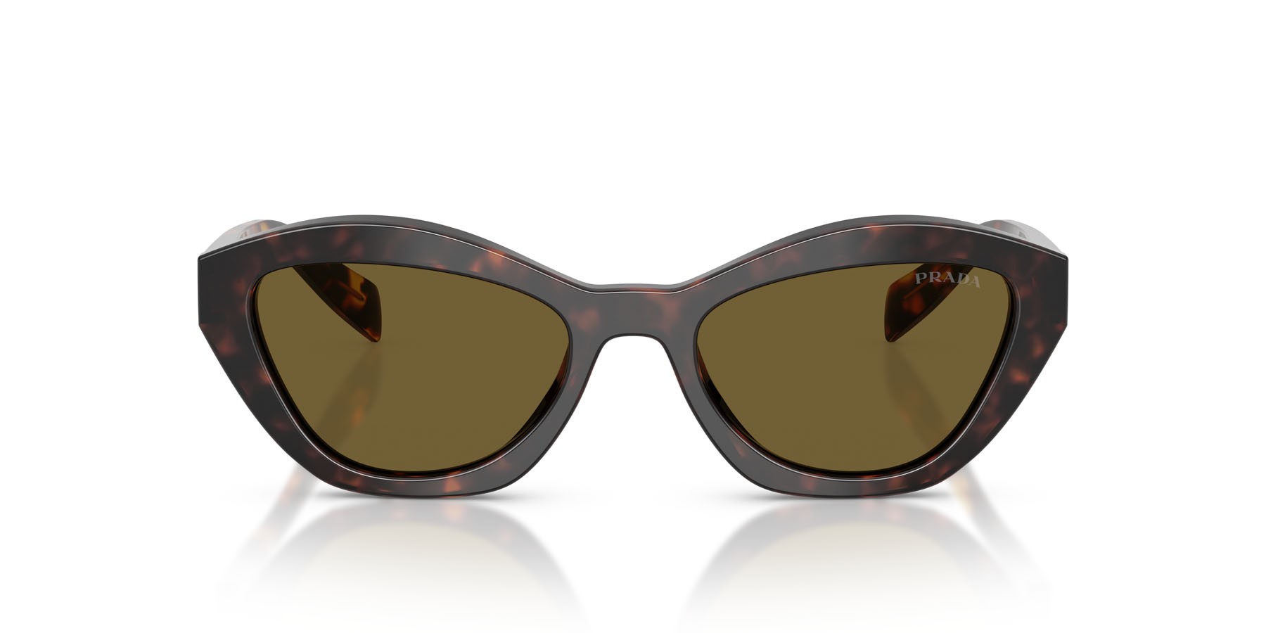 Sunglasses Prada PR A02S (17N09Z) color root tartarugato shape butterfly lenses marrone scuro