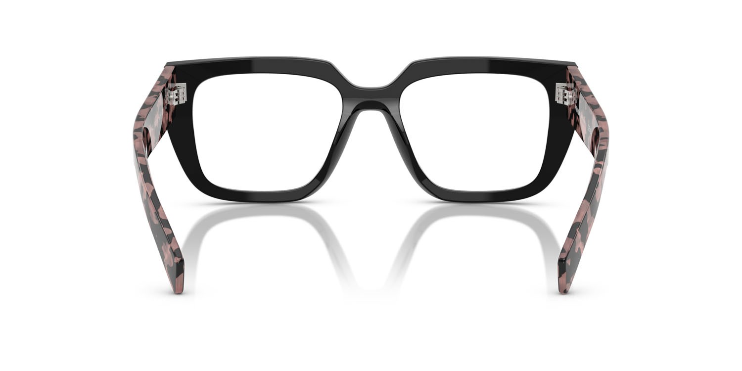Eyeglasses Prada PR A03V (13P1O1) color nero shape irregular lenses lente demo