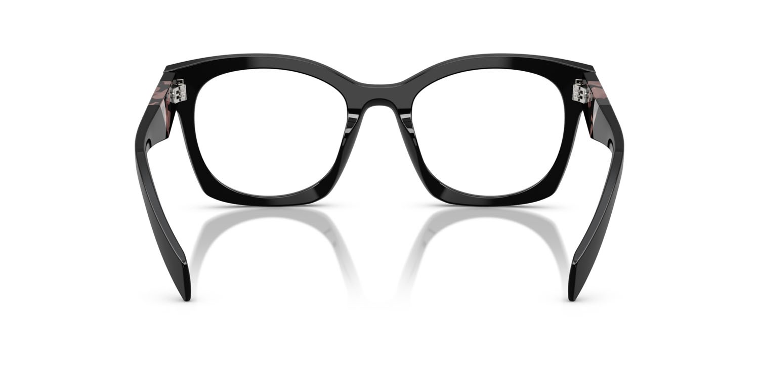 Eyeglasses Prada PR A05V (27A1O1) color nero shape irregular lenses lente demo
