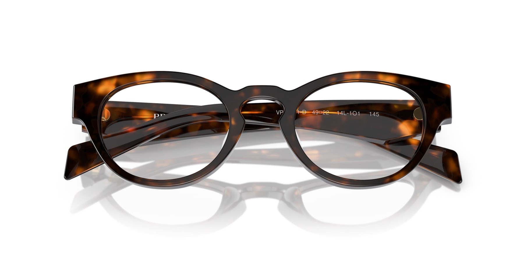 Eyeglasses Prada PR A11VD (14L1O1) color miele tartarugato shape oval lenses lente demo