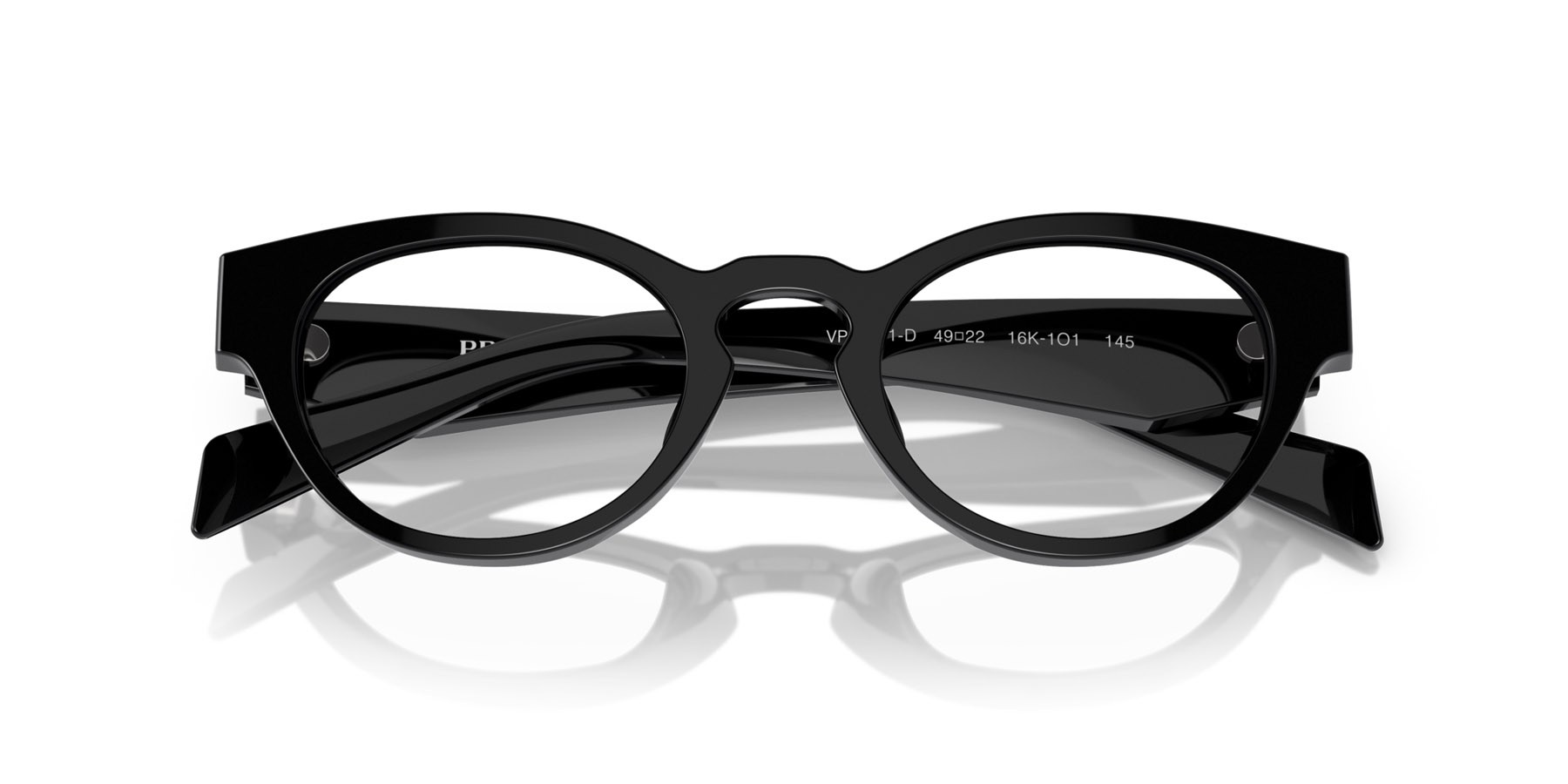 Eyeglasses Prada PR A11VD (16K1O1) color nero shape oval lenses lente demo