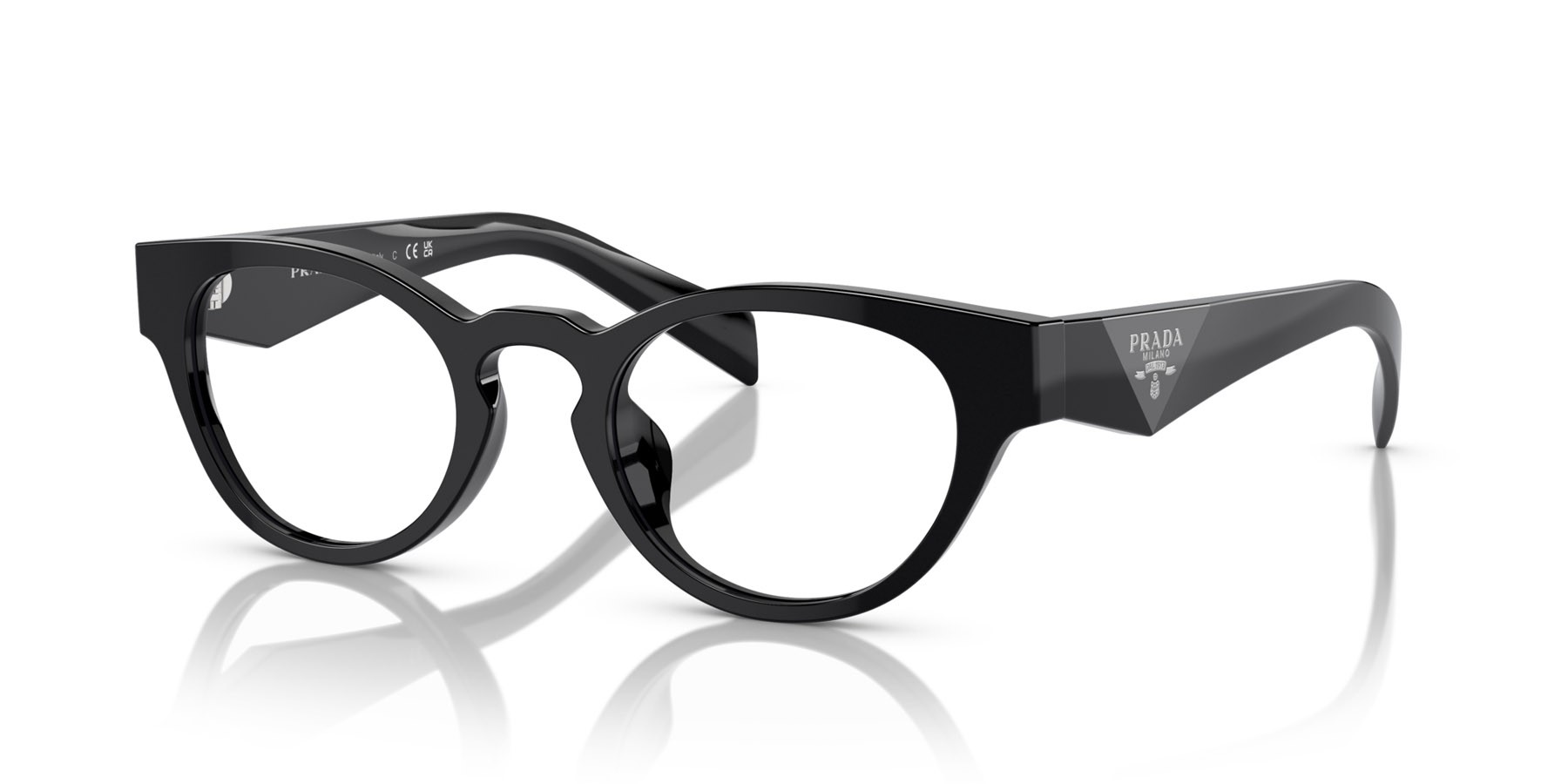 Eyeglasses Prada PR A11VD (16K1O1) color nero shape oval lenses lente demo