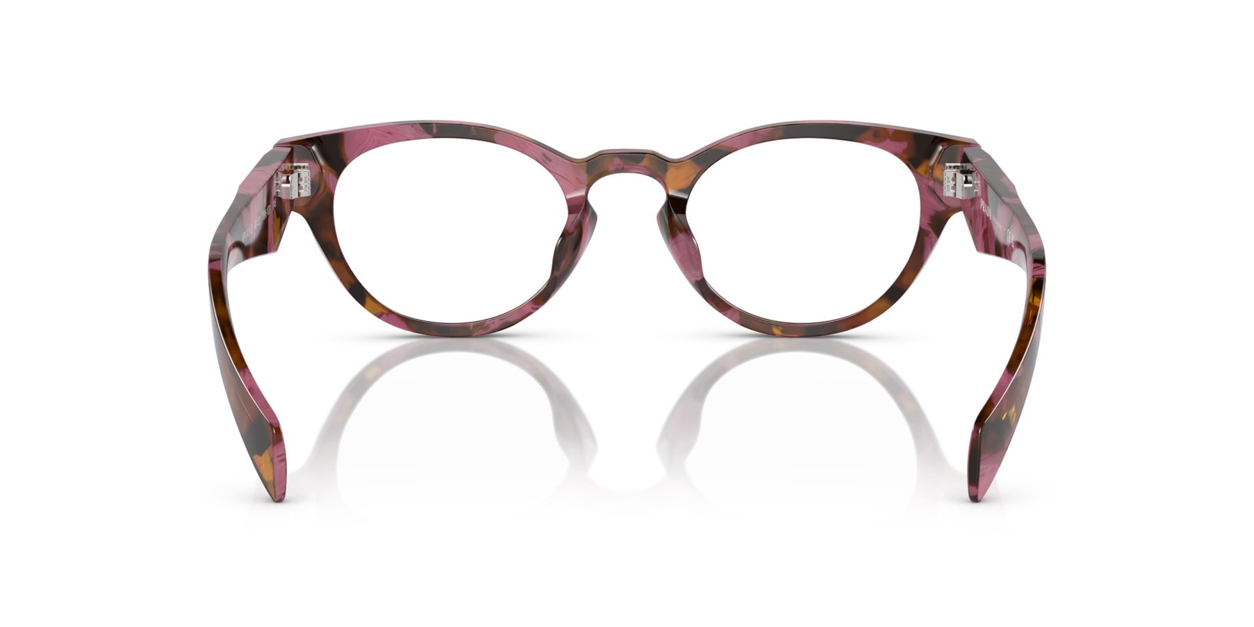 Eyeglasses Prada PR A11VD (18N1O1) color begonia cognac tartarugato shape oval lenses lente demo